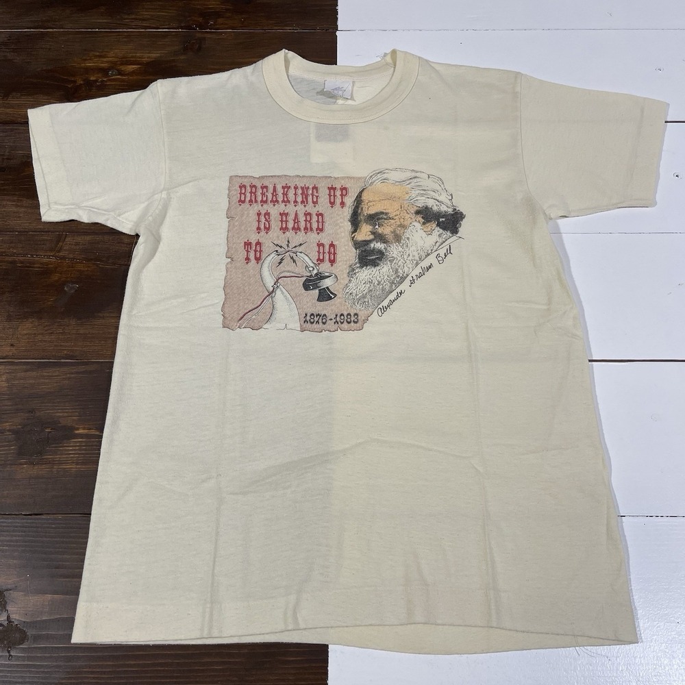 Vintage 80s Alexander Graham Bell "Breaking Is Hard To Do" T-Shirt